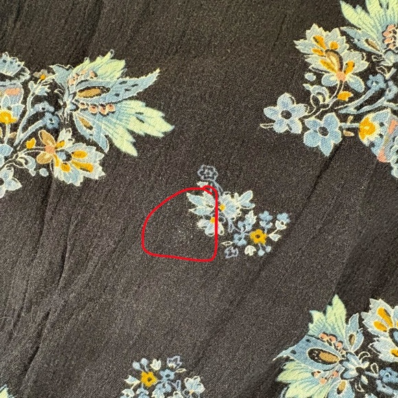 Lane Bryant Navy High-Low Floral Maxi Skirt size 16 some flaws coquette light - Picture 10 of 12